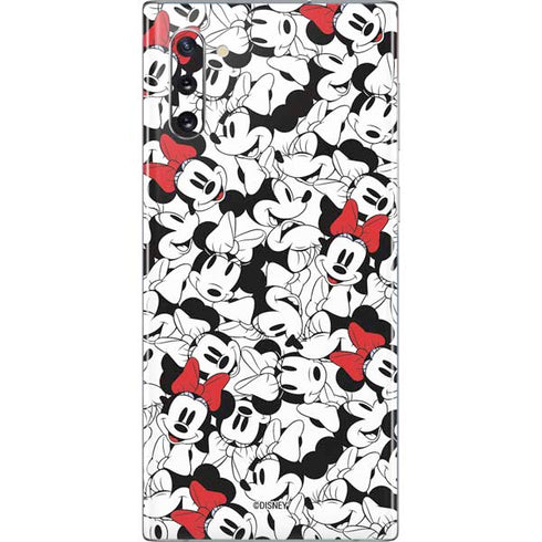Disney Minnie Mouse Red Color Pop Face Pattern Galaxy Note 10 Skin